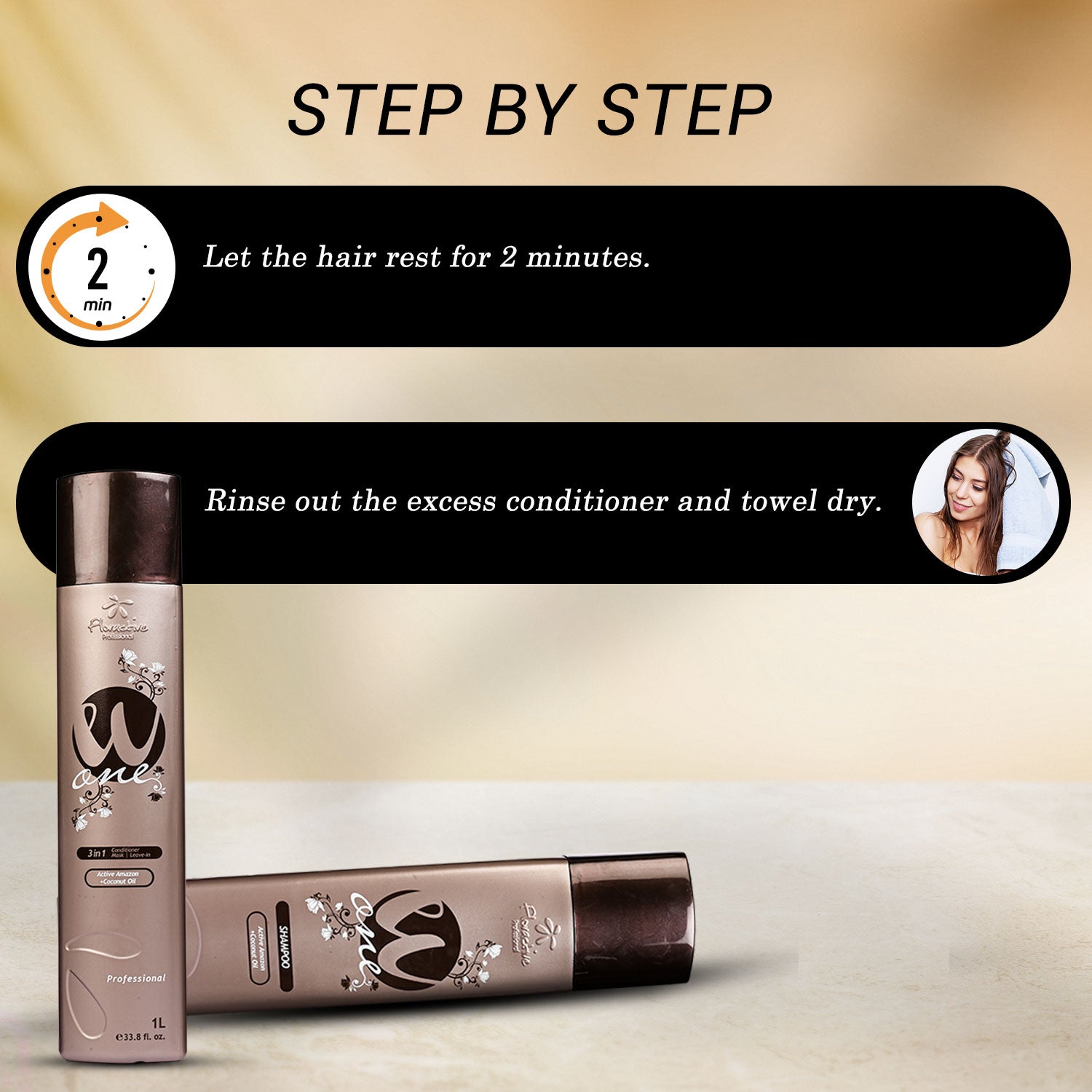 Floractive W One combo of 3 in 1 Conditioner & Shampoo - 1000 ML